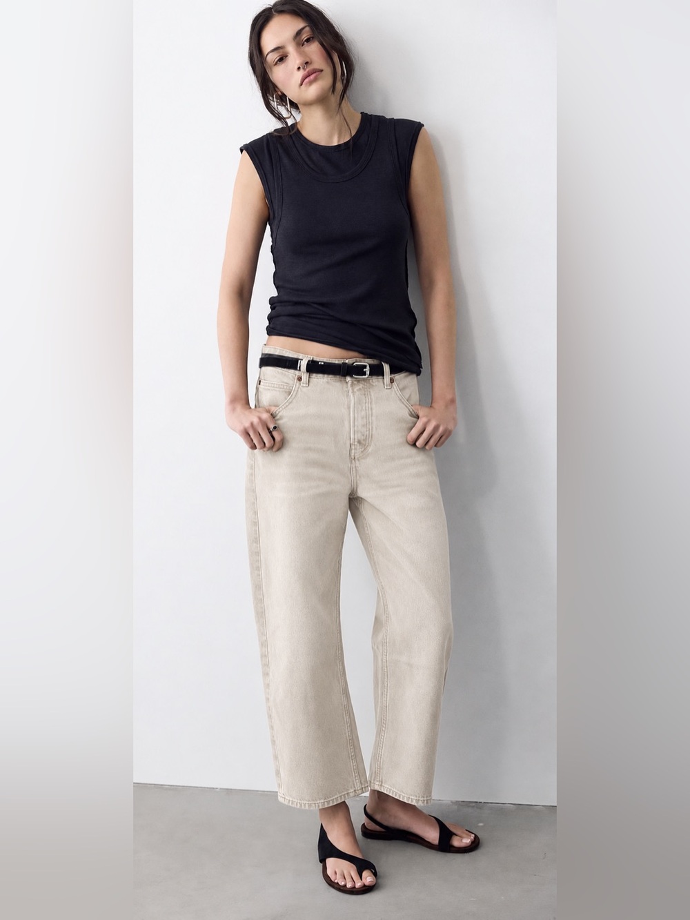 We the Free People Deep Trance 26L Dropped Boyfriend Jeans Gray White NWT $128